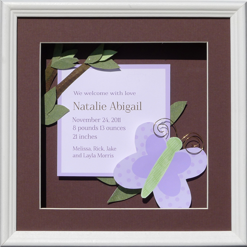 Butterfly Chocolate Purple Adorable Keepsake to Treasure Personalized and Special Unique Gift Perfect for Newborn