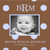 Photo Frames - Monogrammed: Boy Chocolate with Lt. Blue Dots